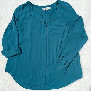 Sheer Button Up Blouse